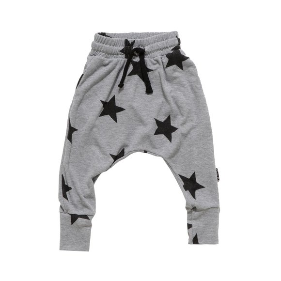 Nununu Star Baggy Pants Heather Grey (Summer Weight) - Picture 1 of 3